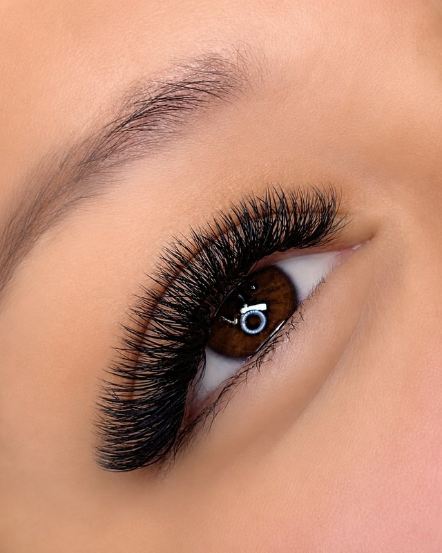 Client lash extensions after fill appointment